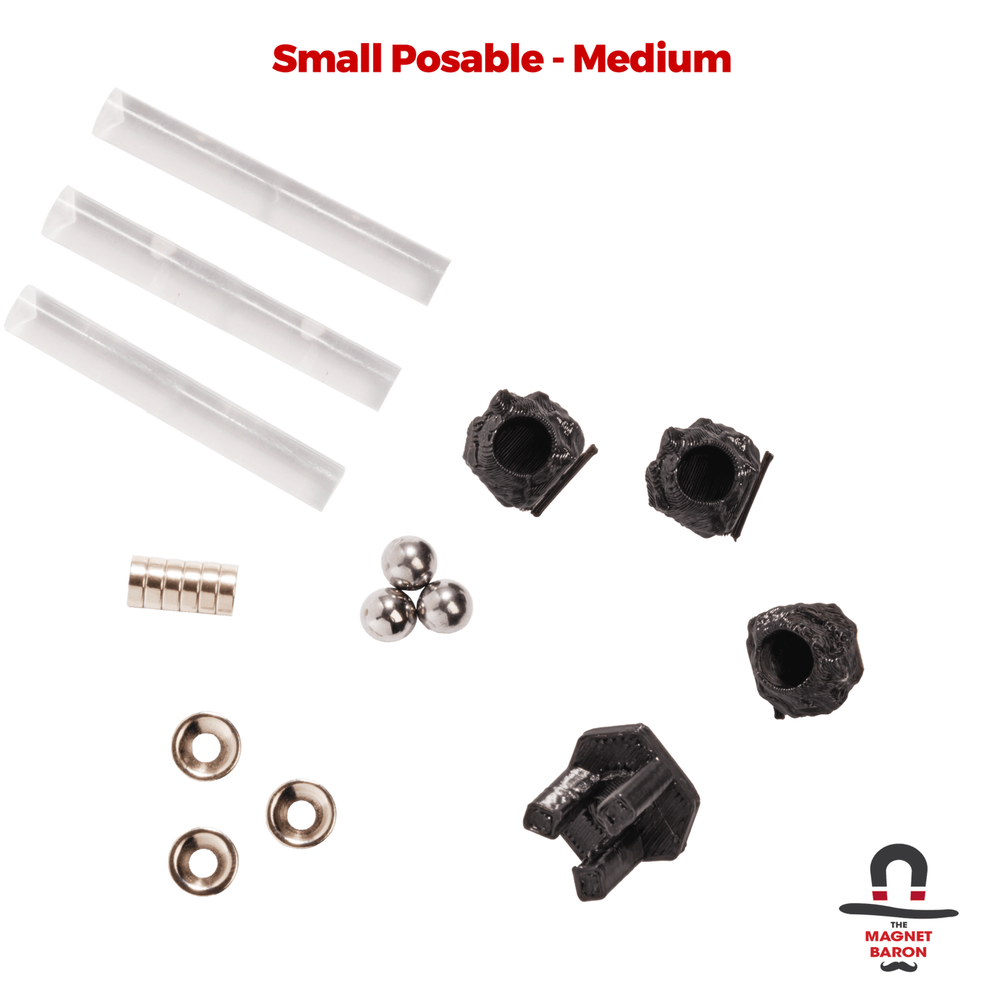 3 Sets Small Posable Magnetic Flight Stands