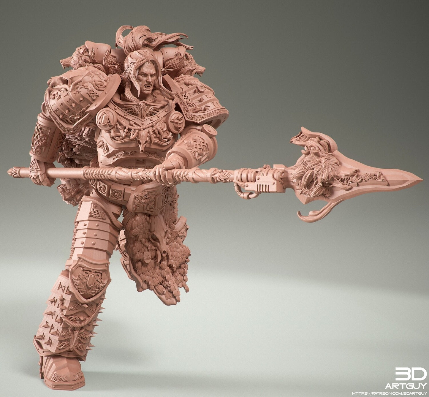 Viking Knight Miniature 3dArtGuy