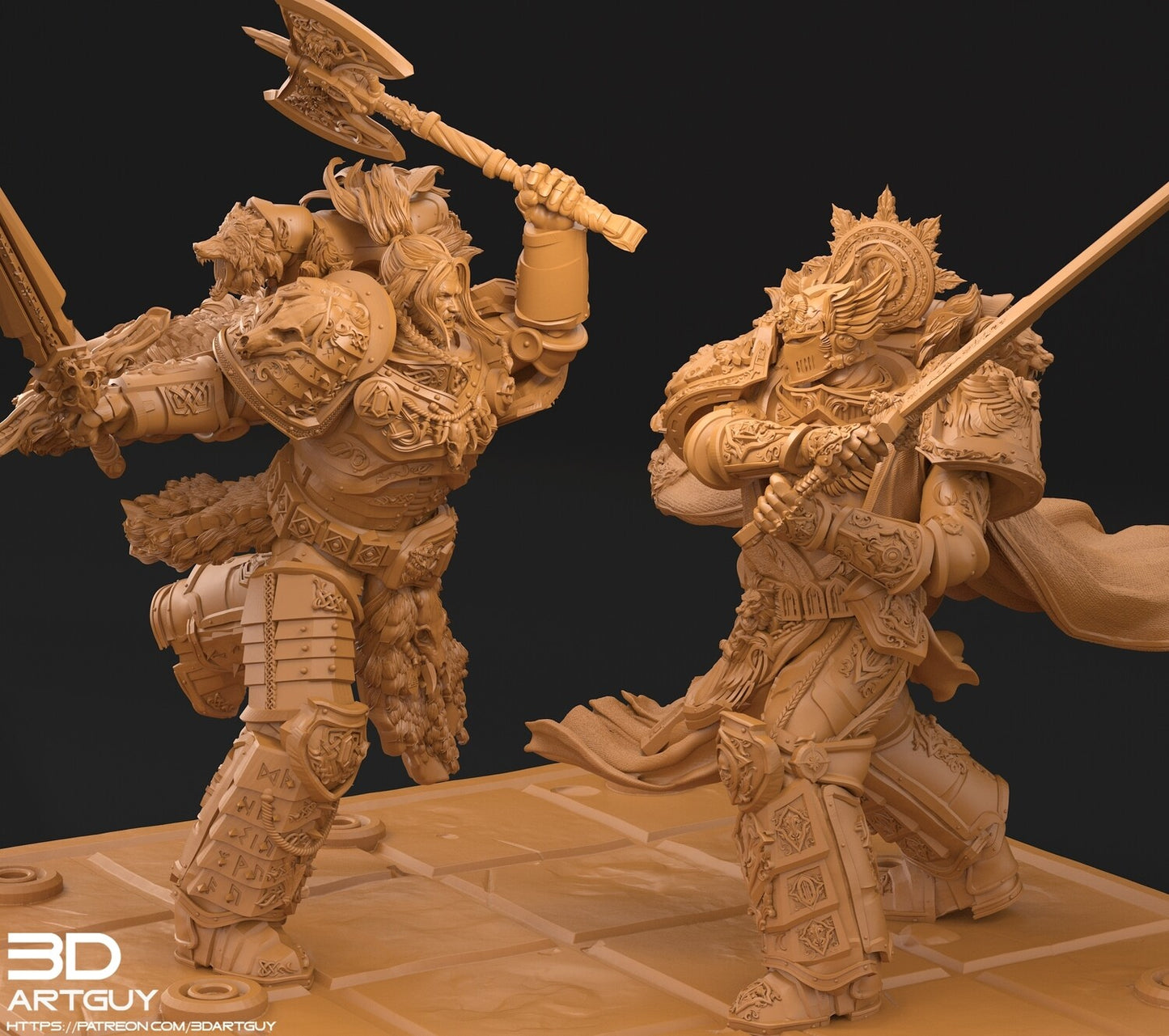Viking Knight Miniature 3dArtGuy