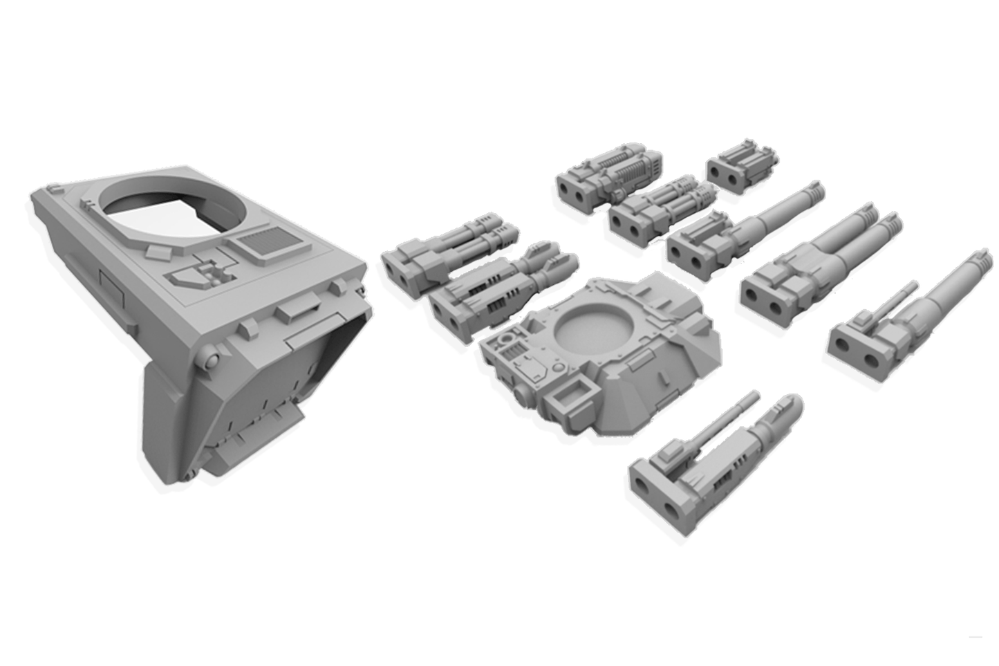 Double Turret V2 Conversion Bits Gladiator Tank