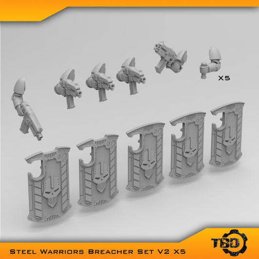 Steel Warriors V2 Breacher Boarding Shields & Arms Bits Set x5 MkVI, MkIII