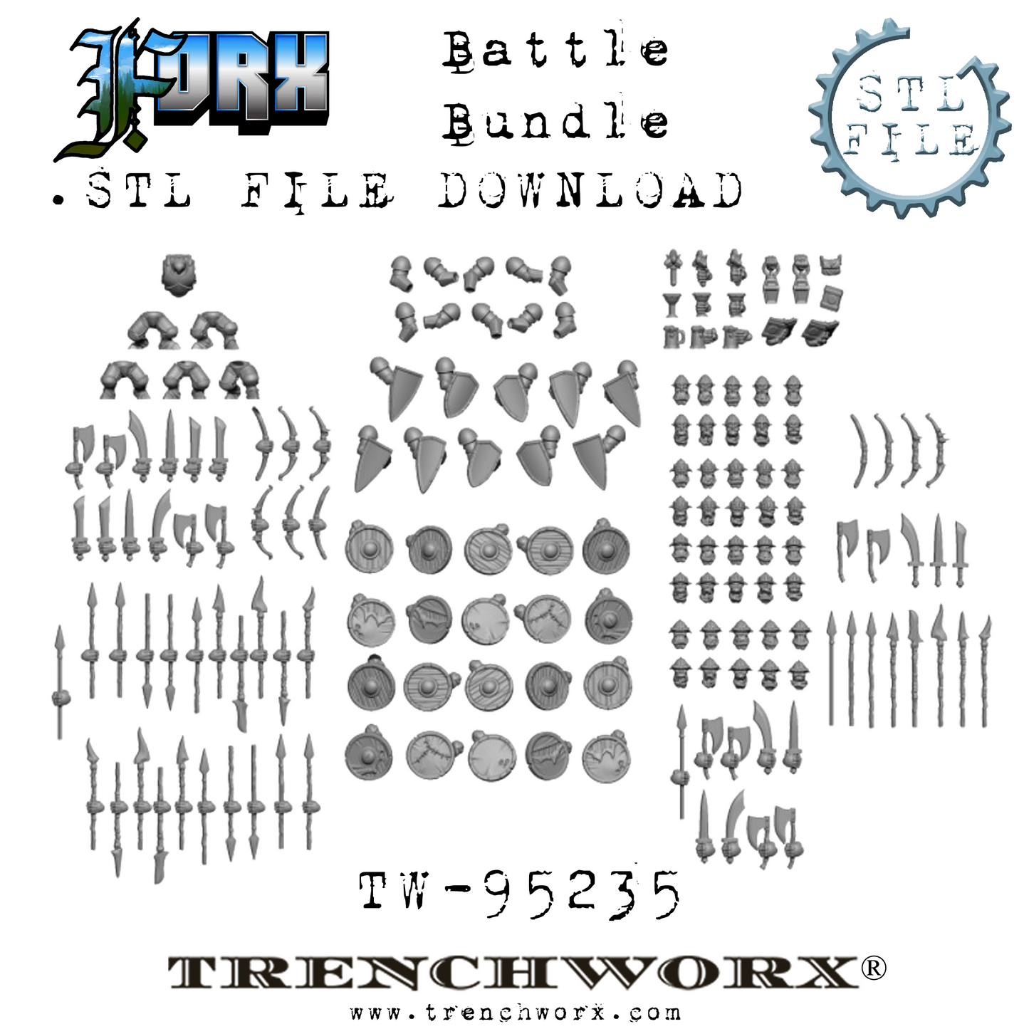 FOrx Battle Bundle! .STL Download