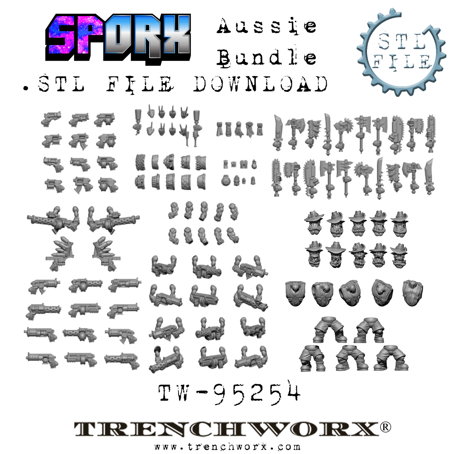SpOrx Aussie Bundle! .STL Download