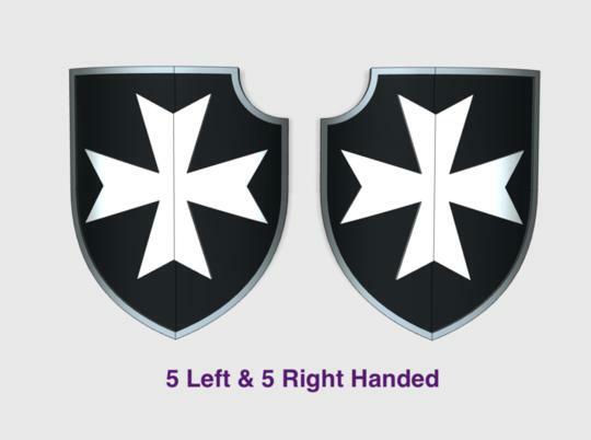 MALTESE CROSS - LANCER POWER SHIELDS (L&R)