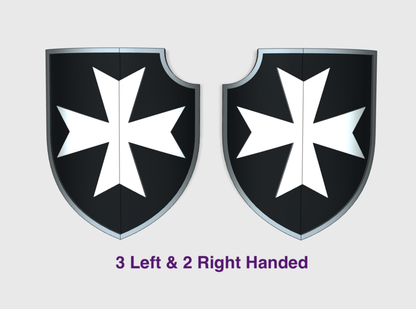 MALTESE CROSS - LANCER POWER SHIELDS (L&R)