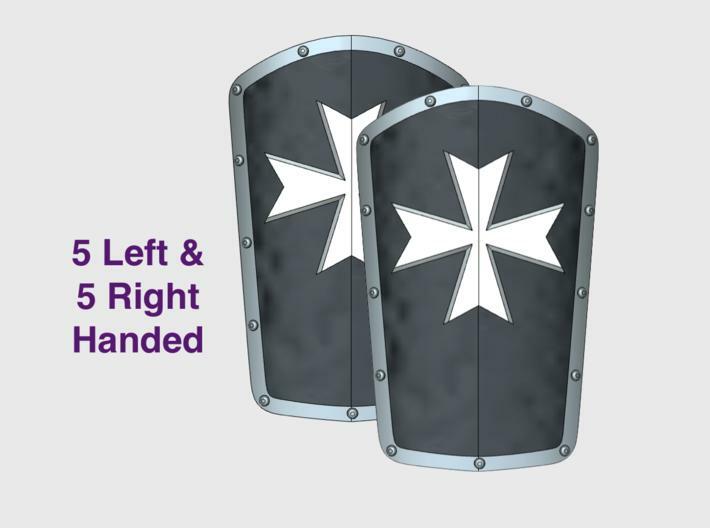 MALTESE CROSS: MANOWAR POWER SHIELDS (L&R)