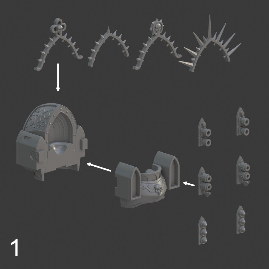 Prioress Battle-Armor 3 Model Multi-Part Kit