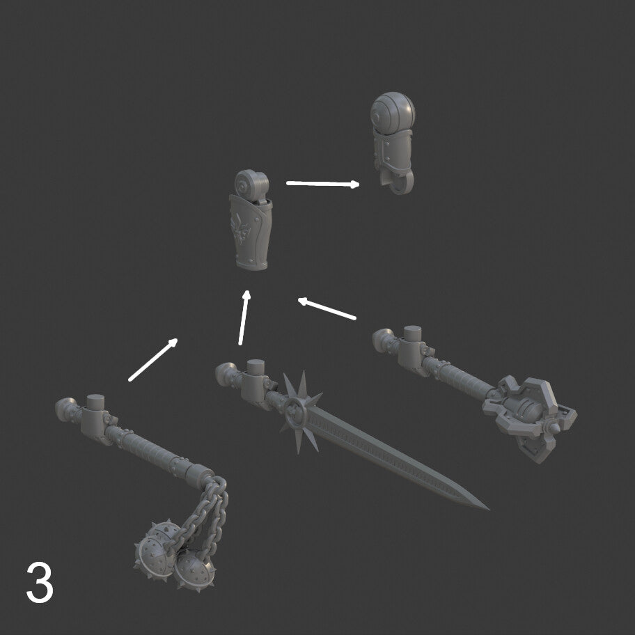 Prioress Battle-Armor 3 Model Multi-Part Kit