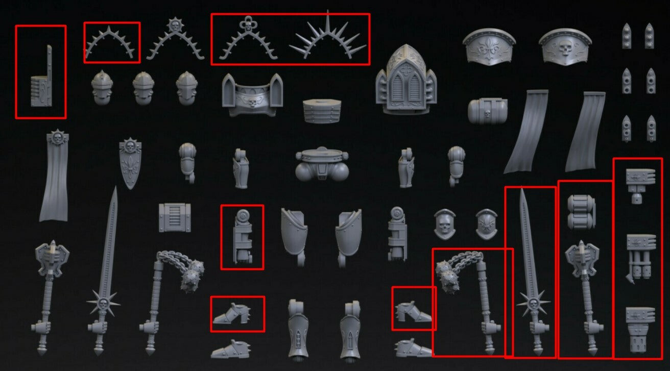 Prioress Battle-Armor Accessories & Upgrades Bits Pack