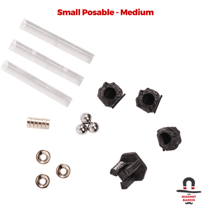 3 Sets Small Posable Magnetic Flight Stands