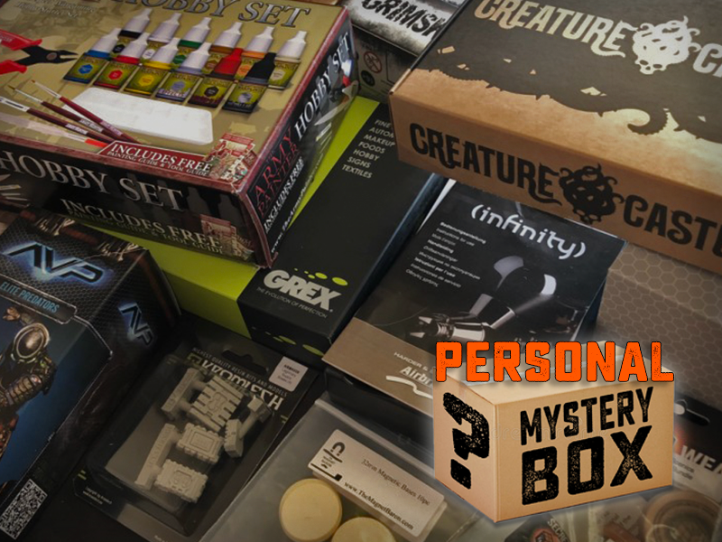tci hobby mystery booster box $150 Personal Mystery Miniatures Box w/ Warhammer Subscription Option – Spikey Bits