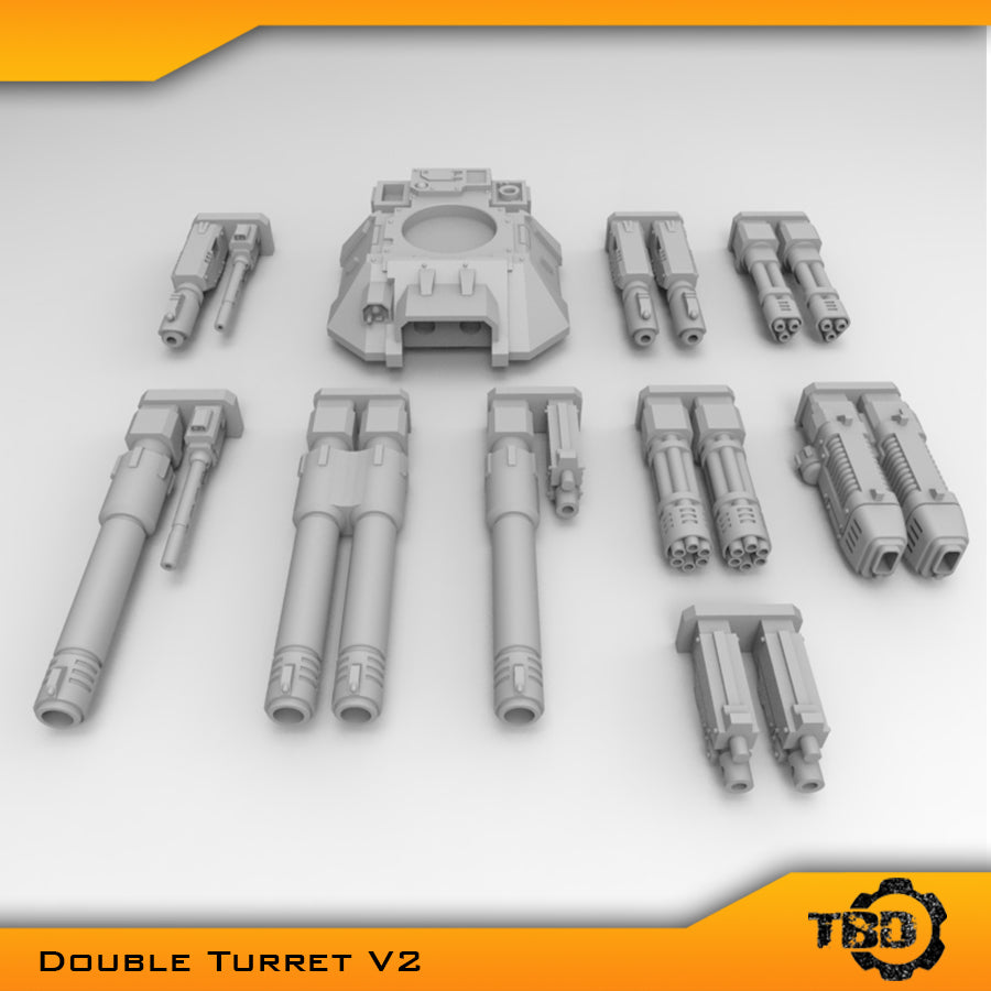 Double Turret V2 Conversion Bits Space Marine Gladiator Tank