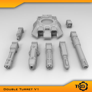 Double Turret V1 Conversion Bits Space Marine Repulsor