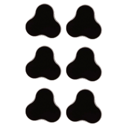 6pcs 3-Man Triangle Plasteel & Adhesive Movement Tray