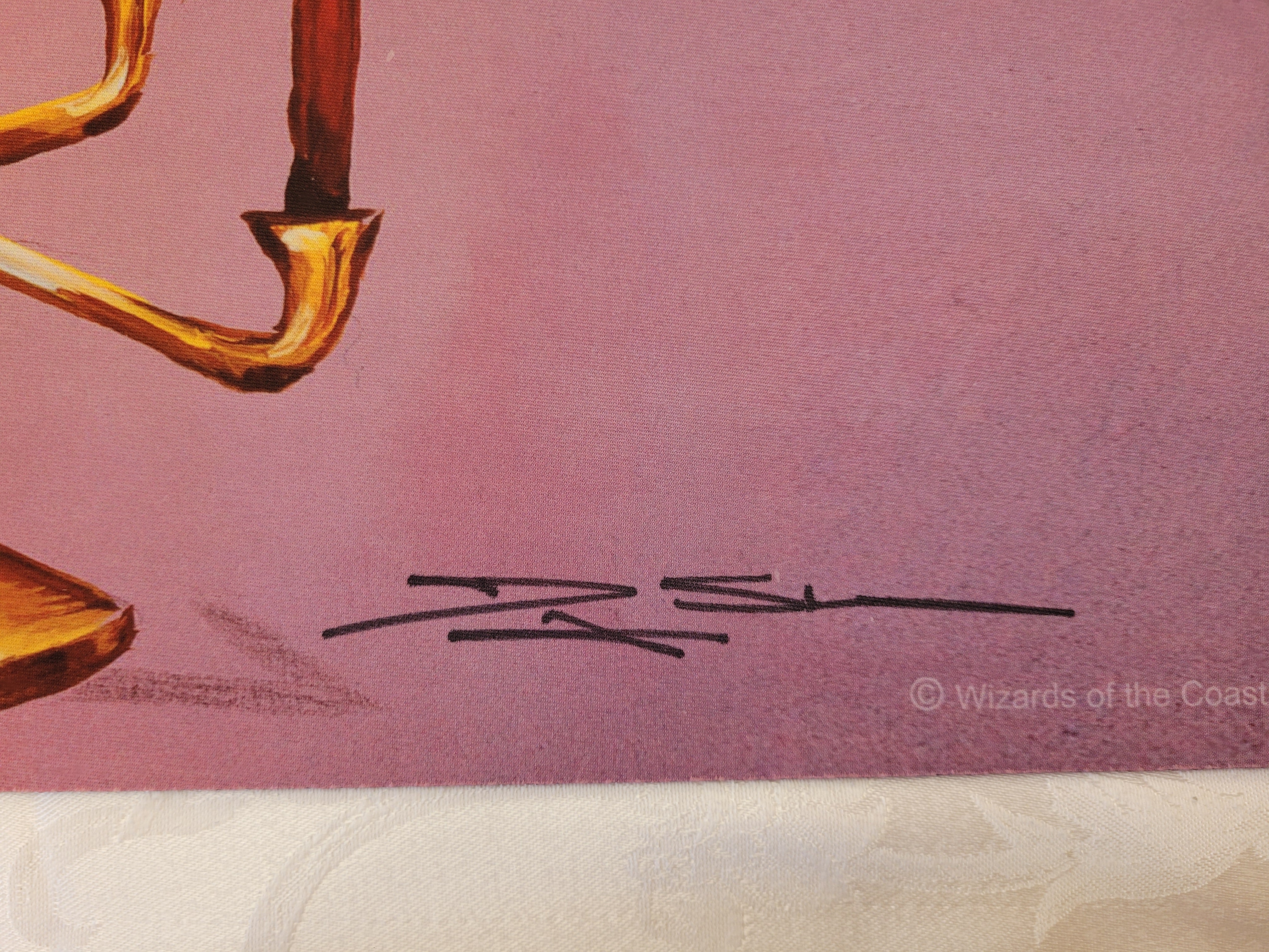 Candelabra of Tawnos MTG Playmat signed by Douglas Shuler official