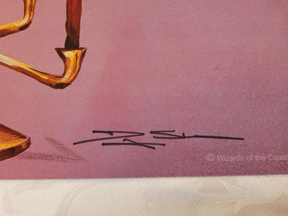Candelabra of Tawnos MTG Playmat signed by Douglas Shuler official Magic the Gathering