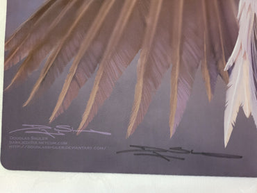 Sexy Serra Angel MTG Playmat signed by Douglas Shuler official Magic the Gathering